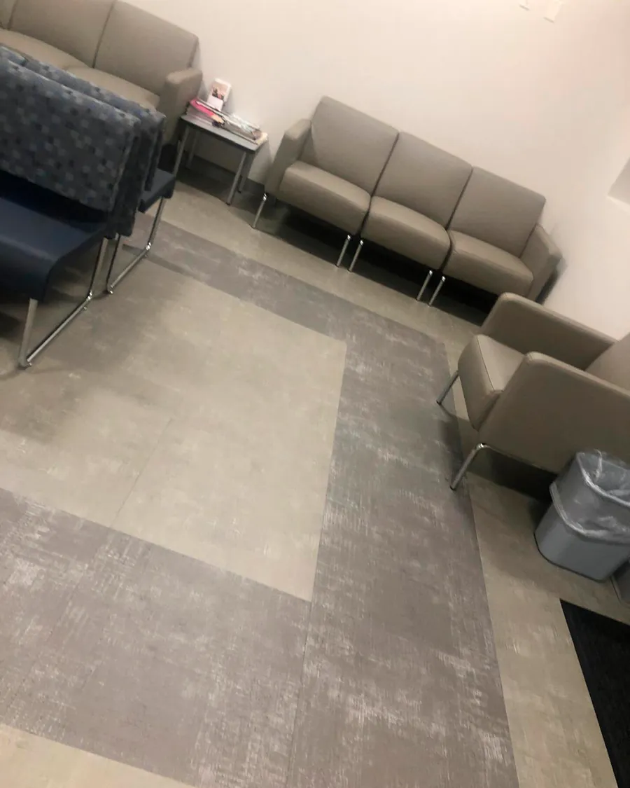 Clinic waiting room, clean and welcoming